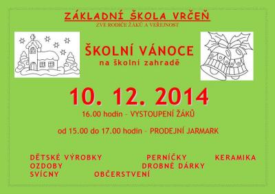 Pozvání na Školní Vánoce